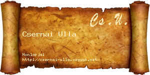 Csernai Ulla névjegykártya